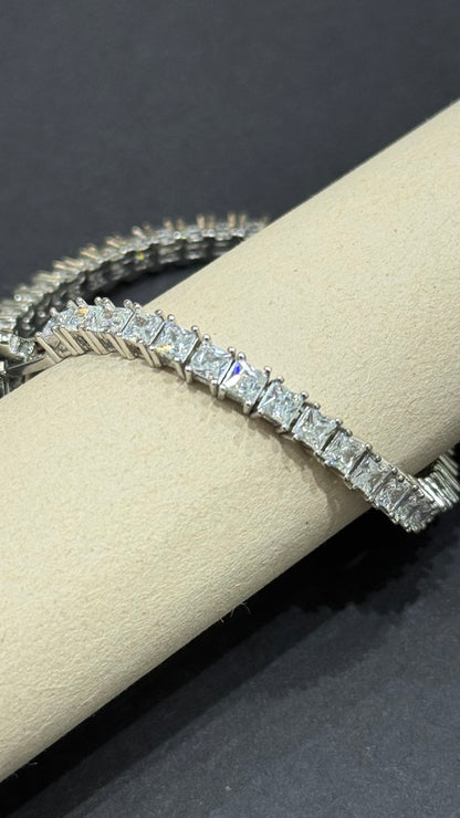 Hexagon Rainbow Tennis Bracelet