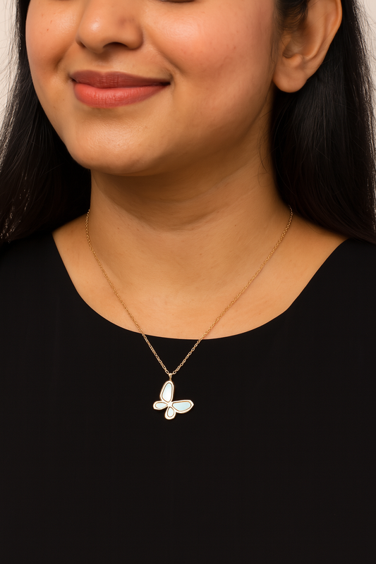 Moonlight Wings Butterfly Pendant