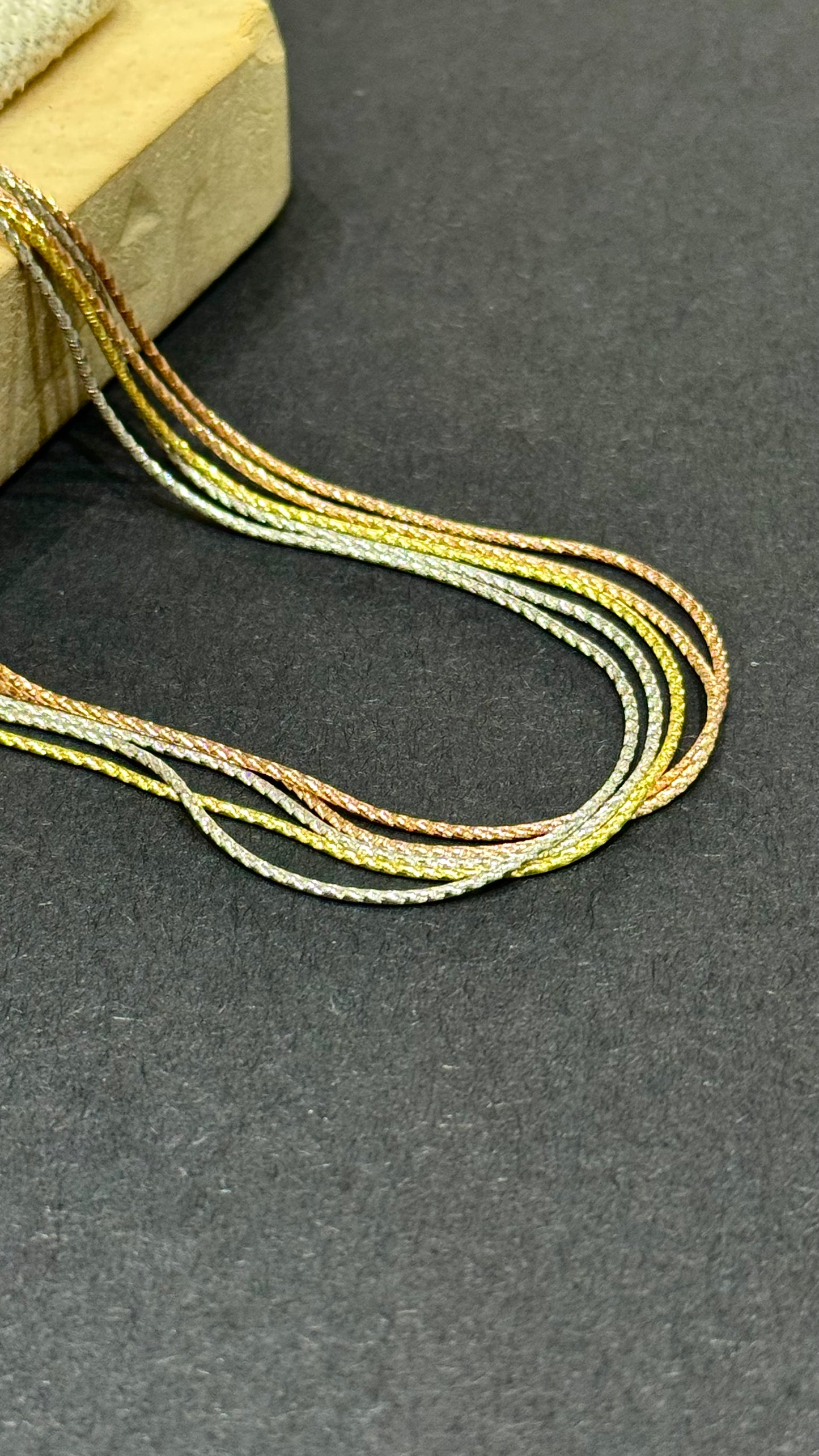 Trio-Tone Five Layered Necklace