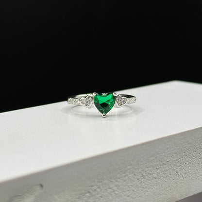 Emerald Heart Ring