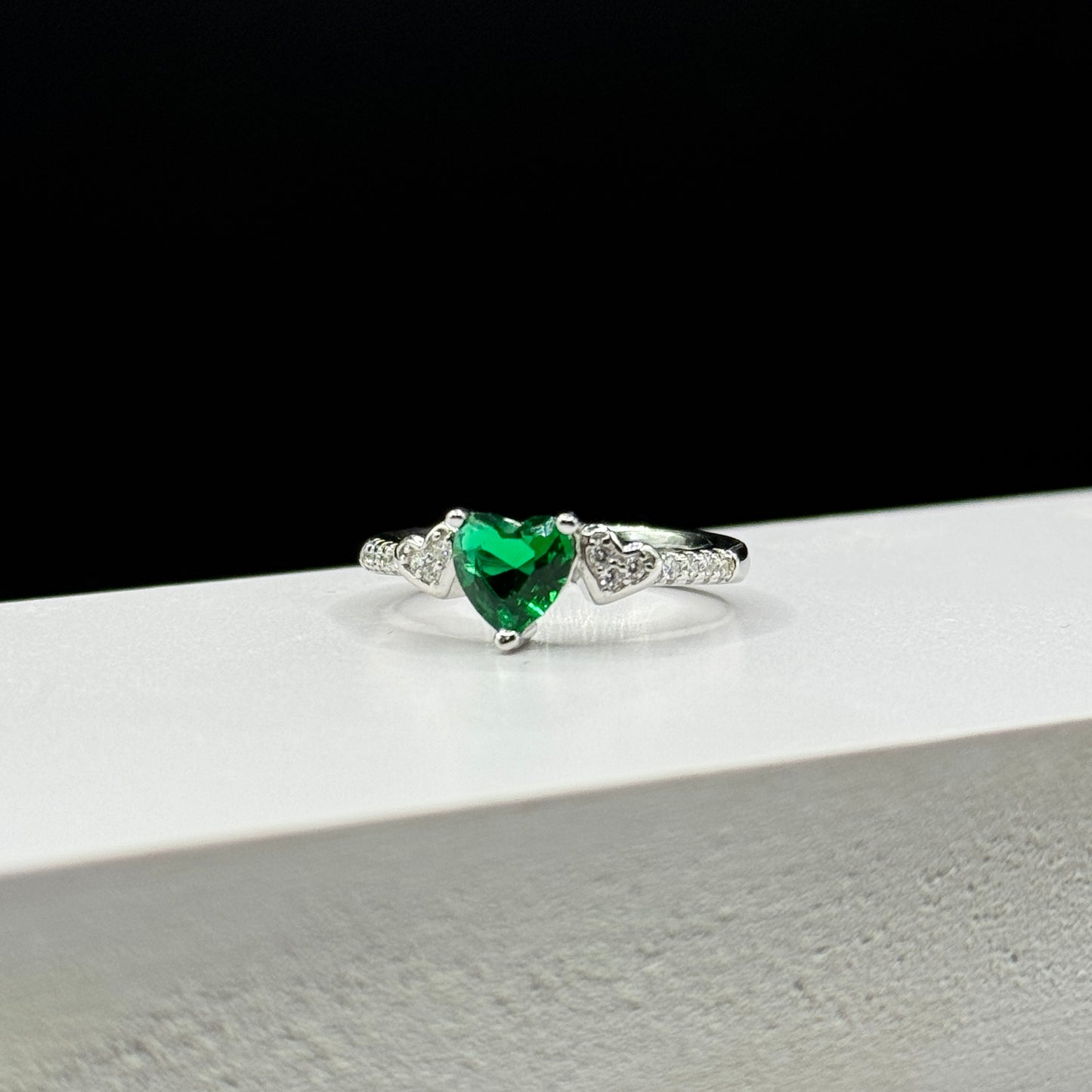 Emerald Heart Ring