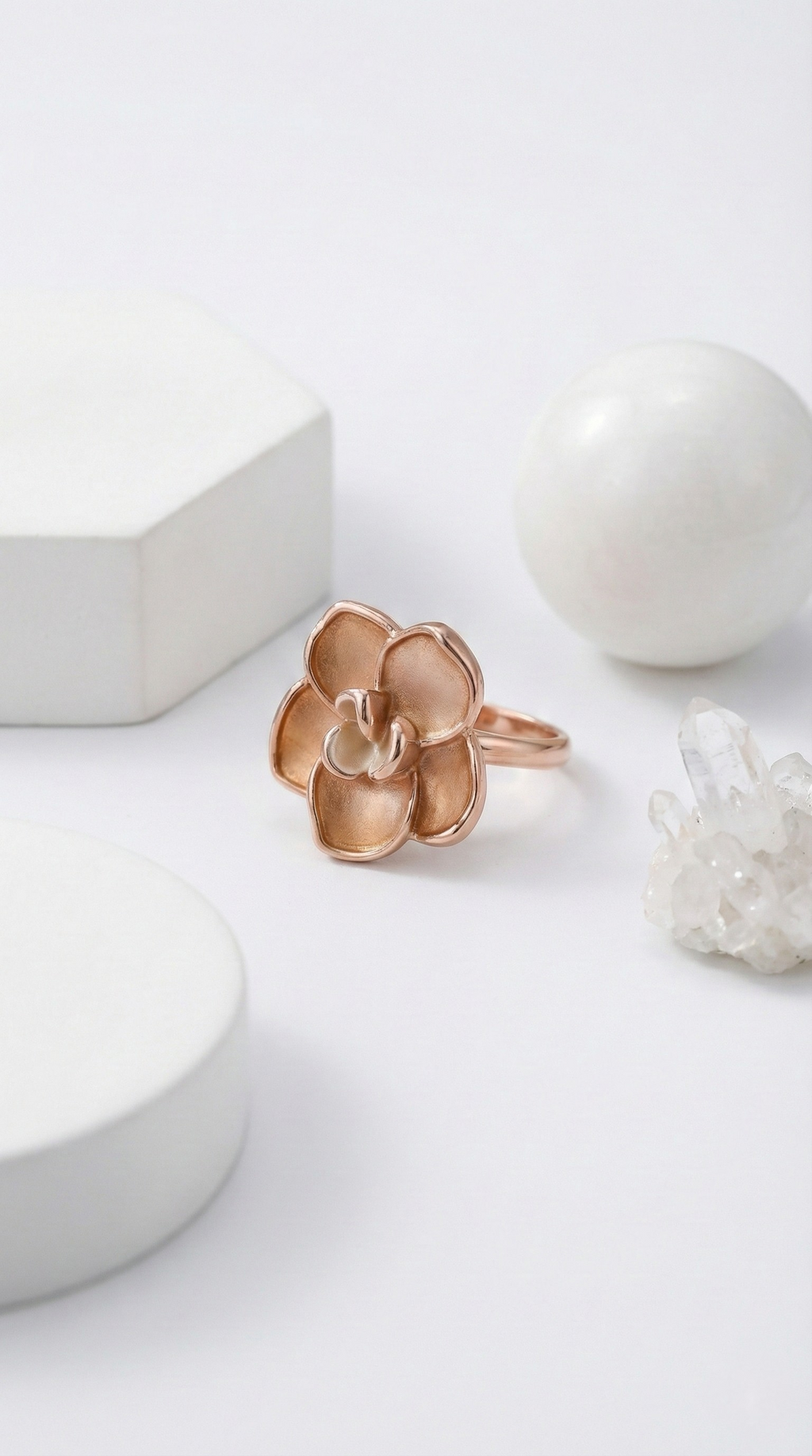 Camellia Form Ring | 925 Sterling Silver