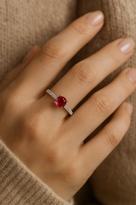 Ruby Fanfare Ring