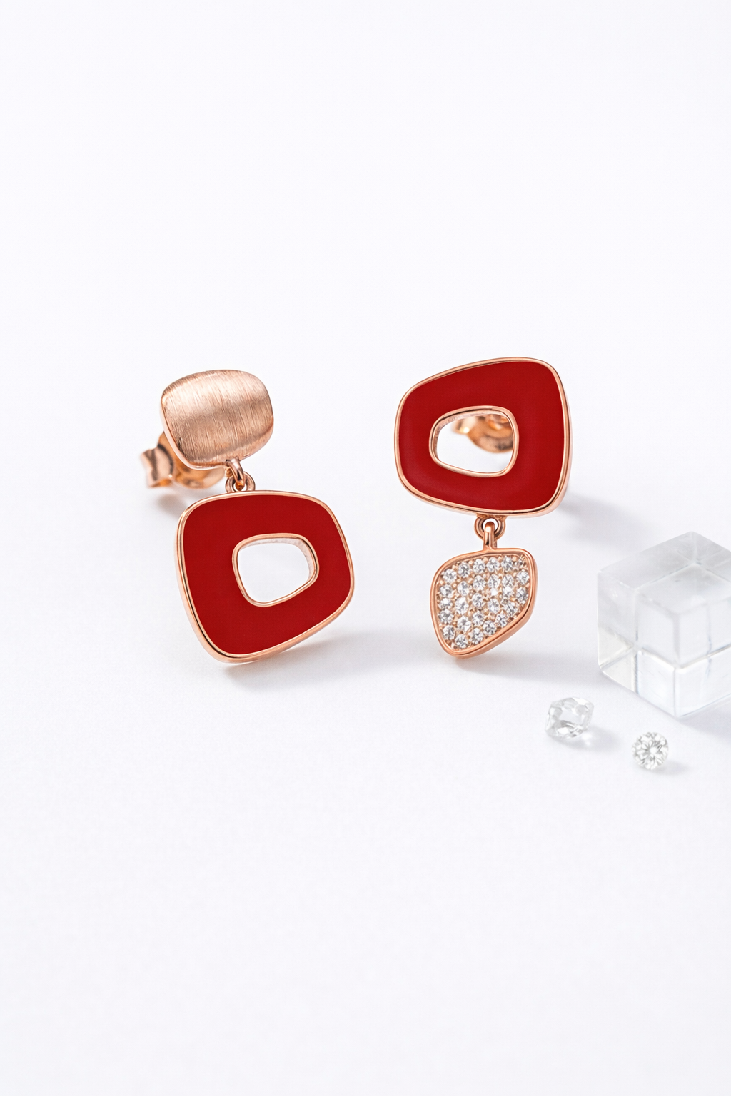Sorelle Rouge Drop Earrings | 925 Sterling Silver