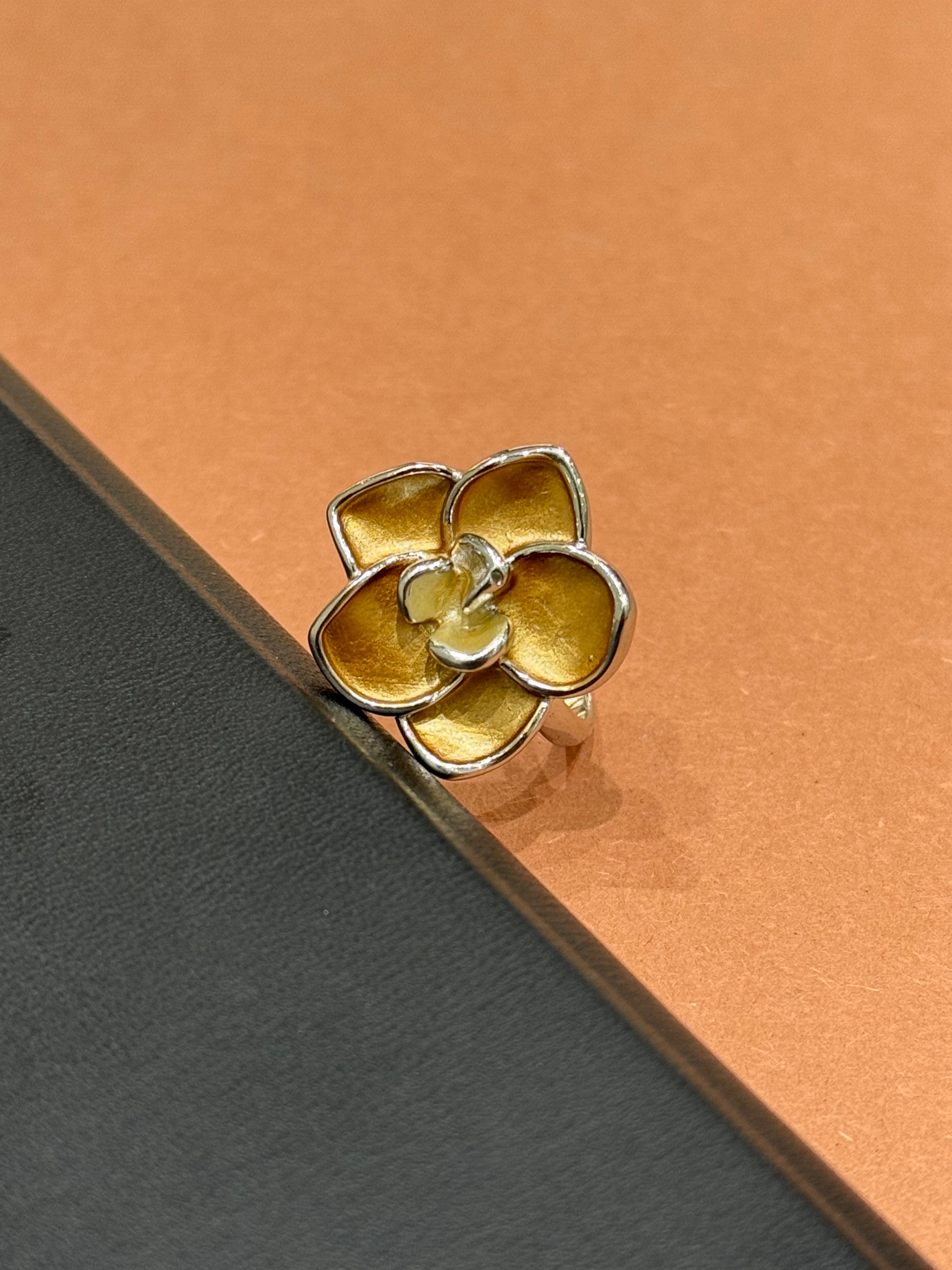 Golden Plumeria Ring