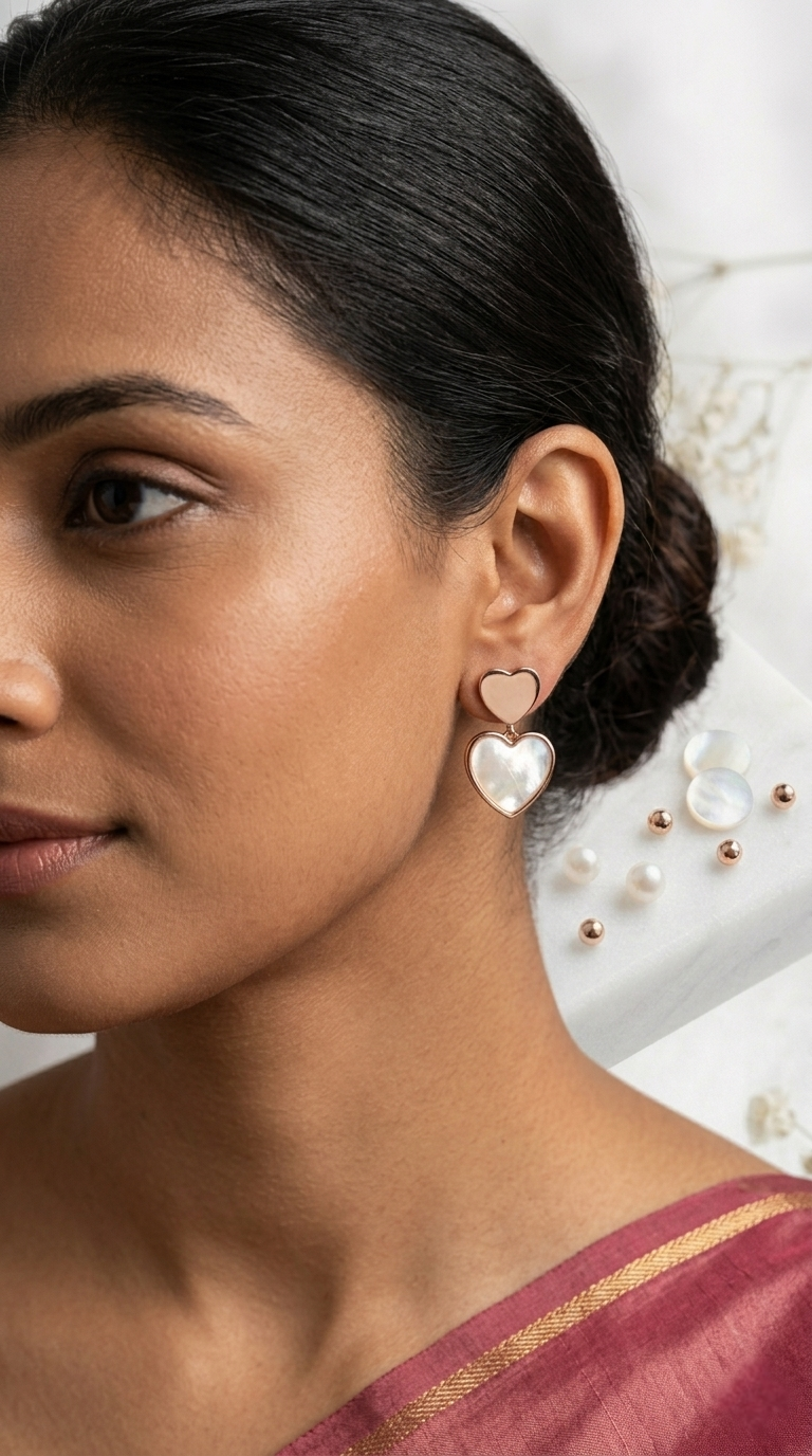 Velvet Heart Pearl Drops | 925 Sterling Silver