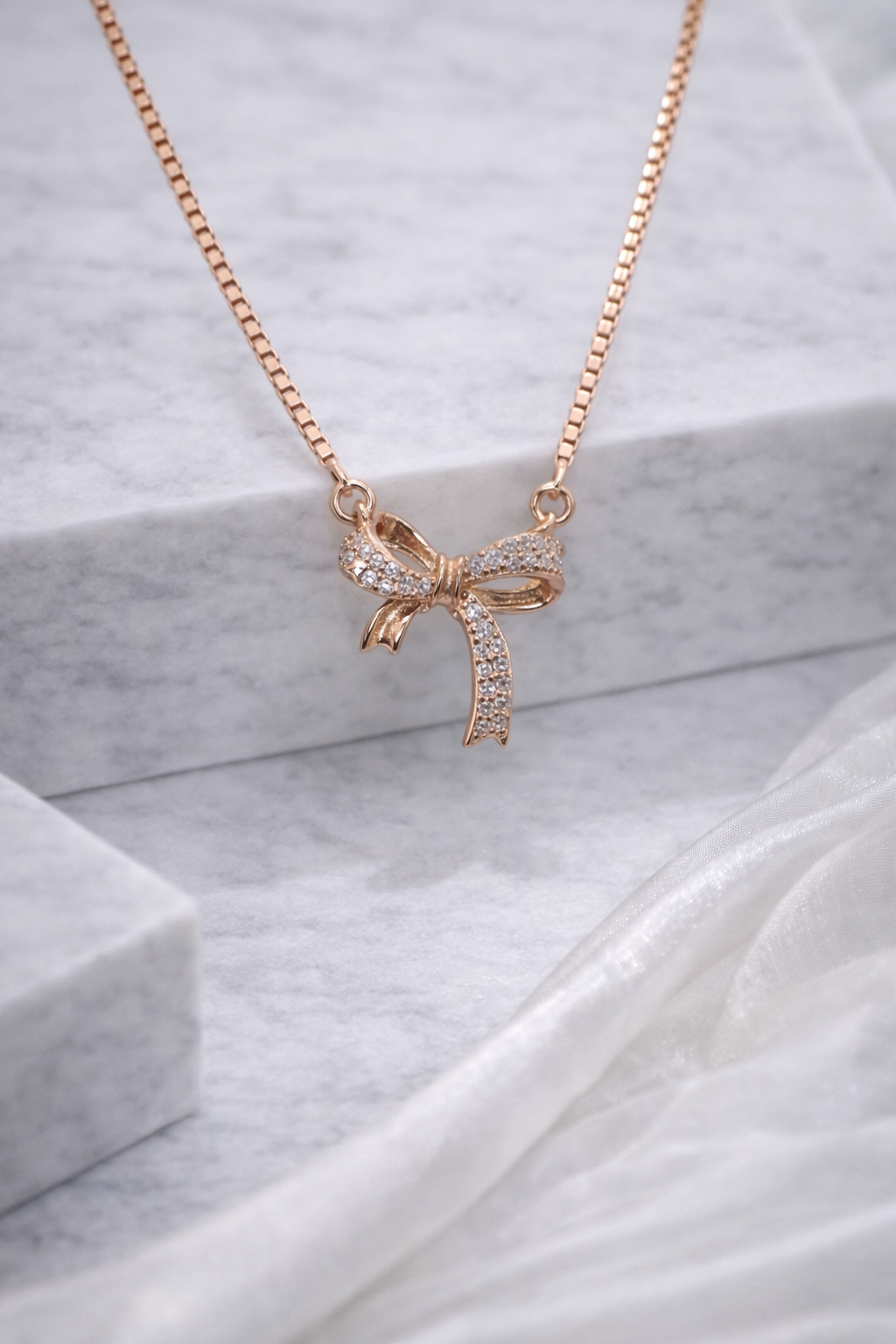 Rosette Tie Necklace | 925 Sterling Silver