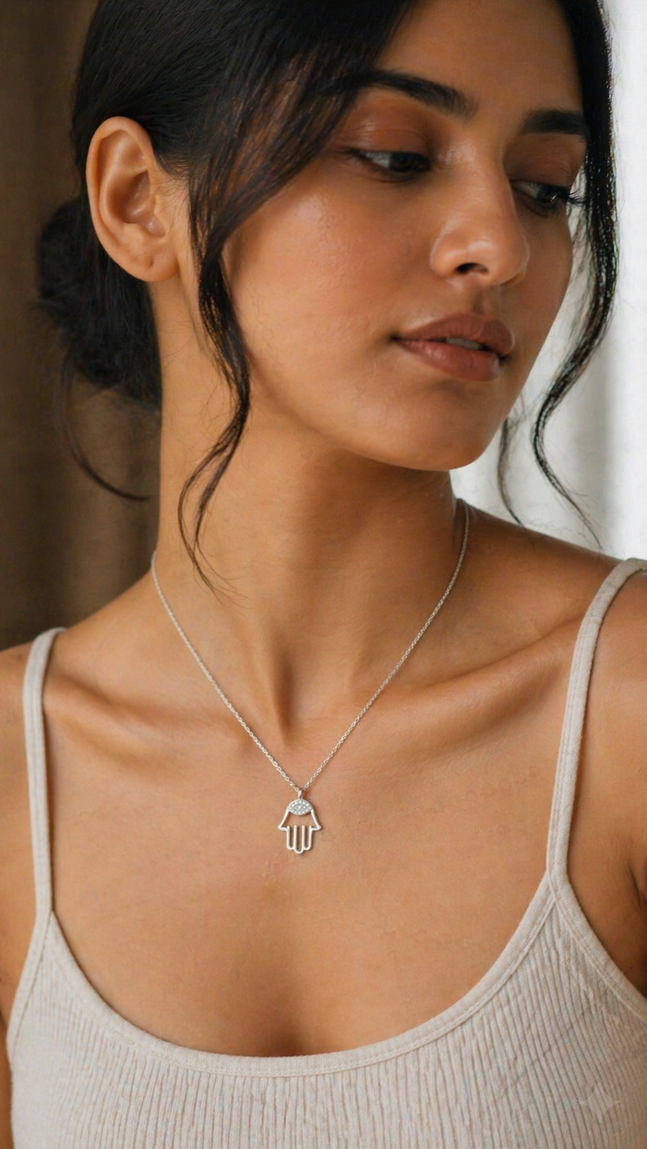 Aurelle Hamsa Pendant | 925 Sterling Silver