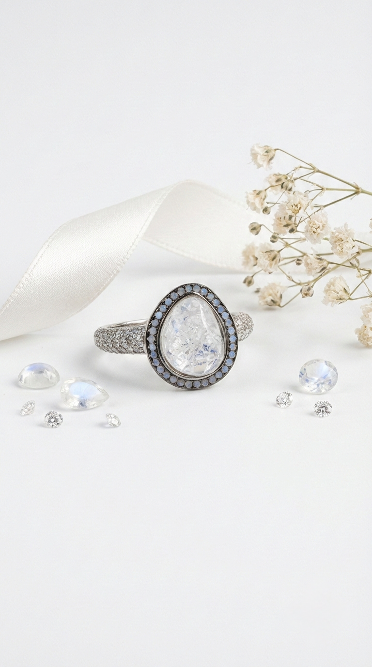 Lunar Mist Ring | 925 Sterling Silver