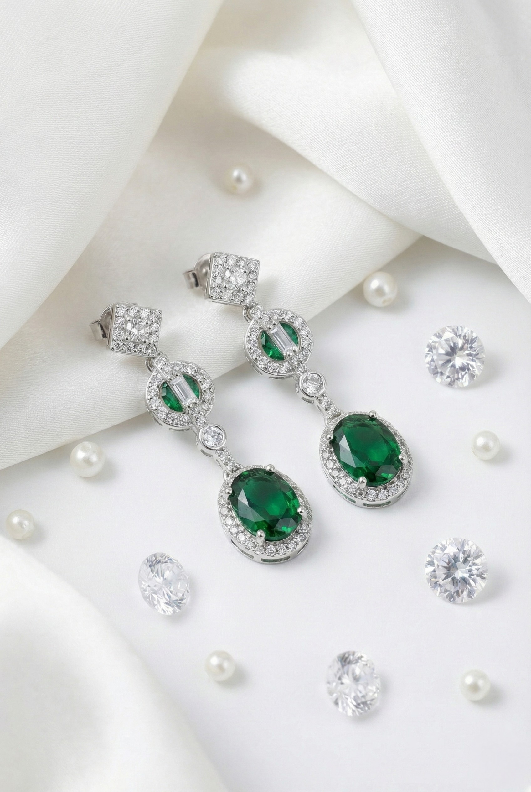 Jardin Émeraude Earrings | 925 Sterling Silver