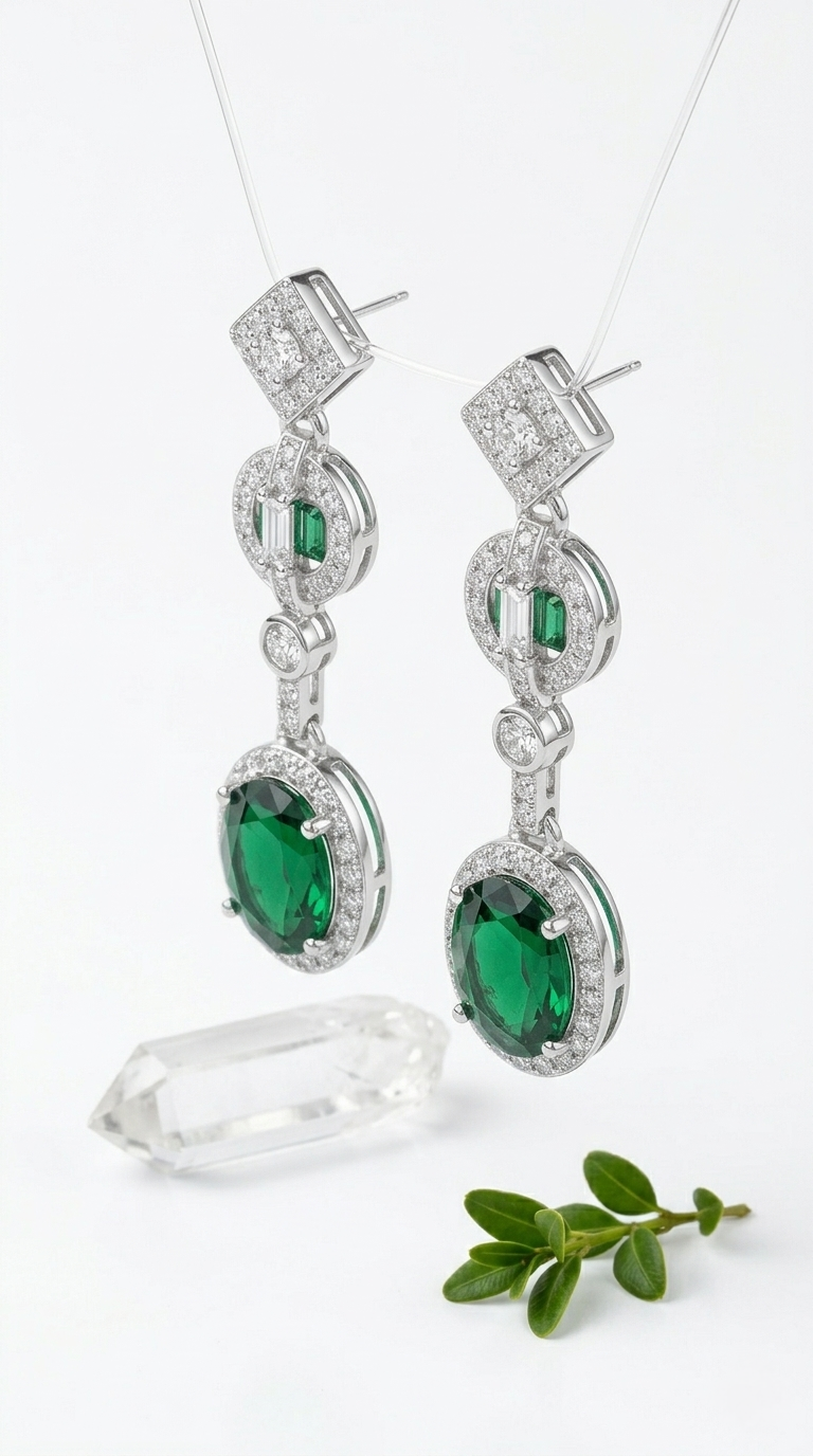 Regent Emerald Drops | 925 Sterling Silver