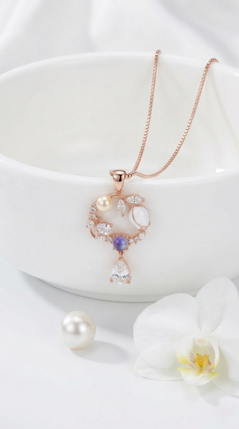 Celiora Opaline Pendant | 925 Sterling Silver