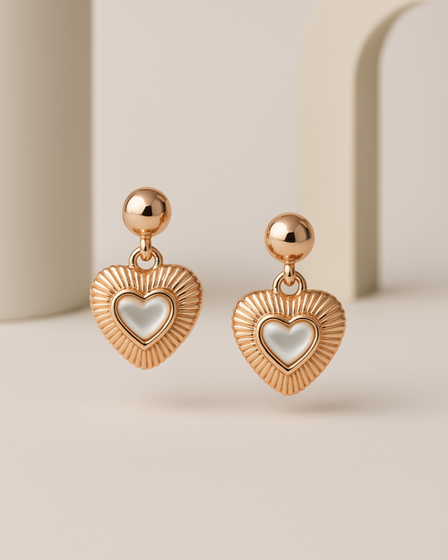 Amora Heart Earrings Sterling Silver