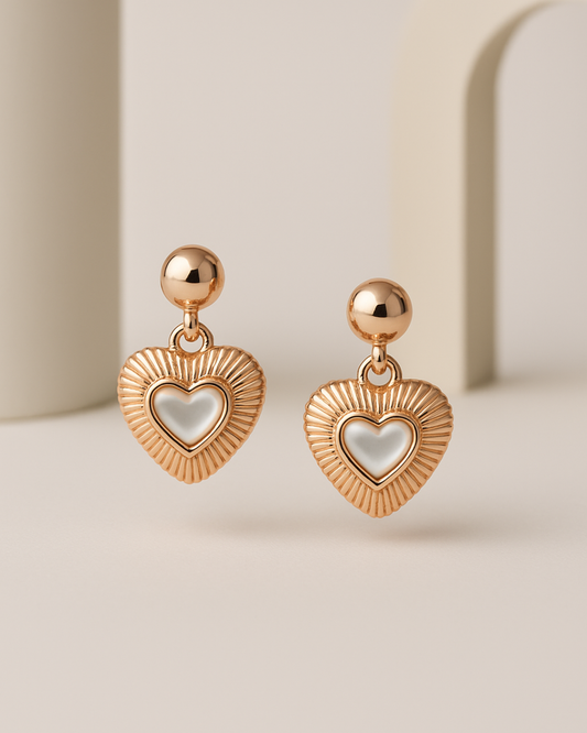 Amora Heart Earrings Sterling Silver