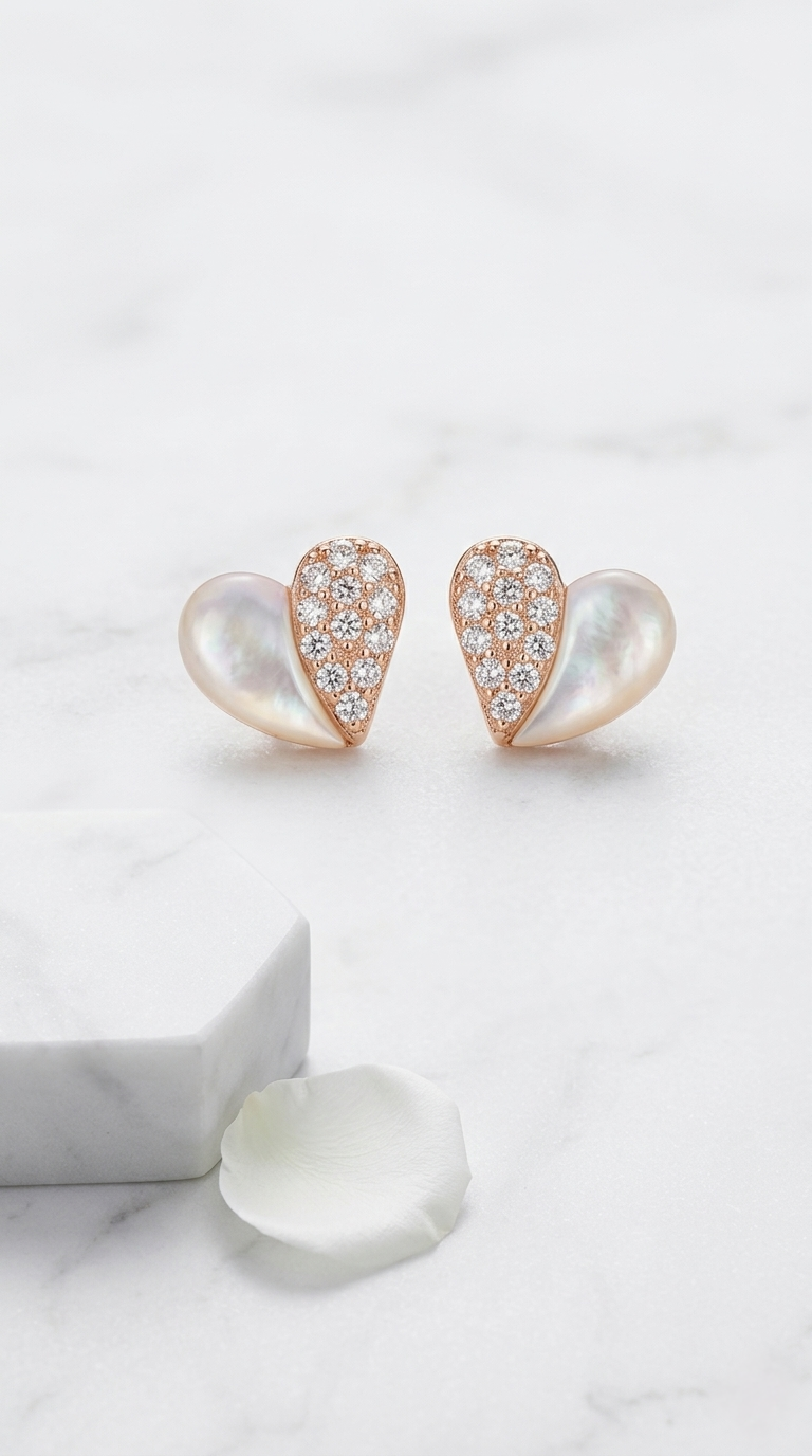 Aeris Heart Studs | 925 Sterling Silver