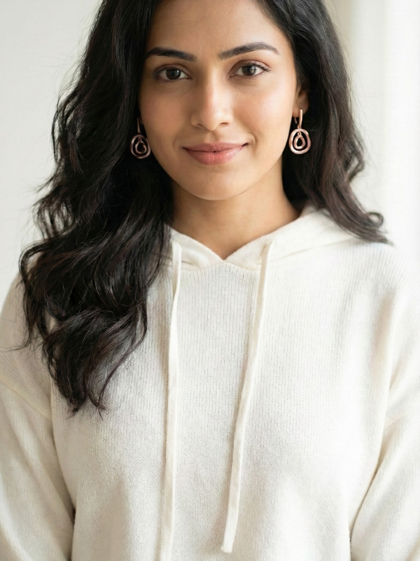 Aera Rosé Spiral Drop Earrings | 925 Sterling Silver