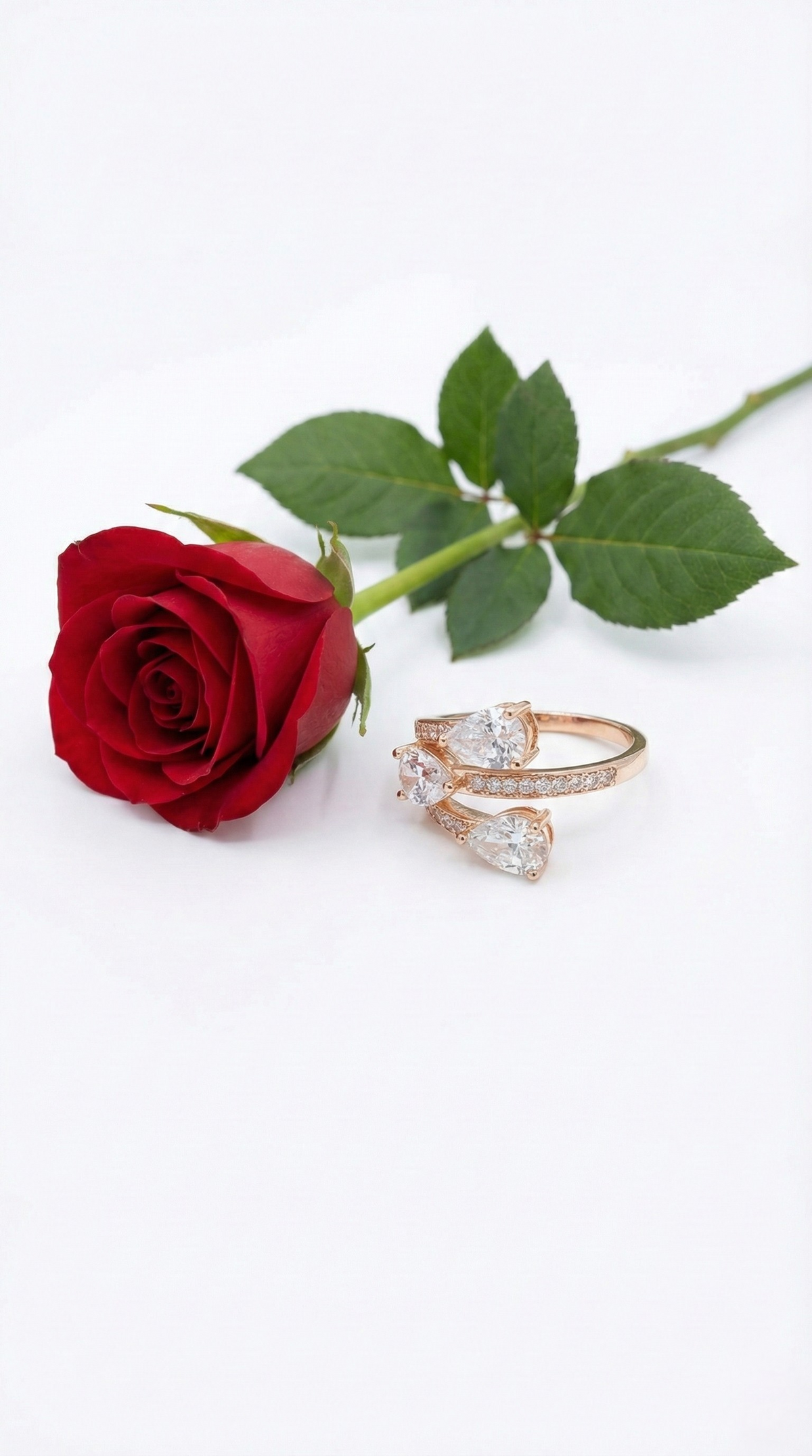 Amour Trio Pear Ring | 925 Sterling Silver