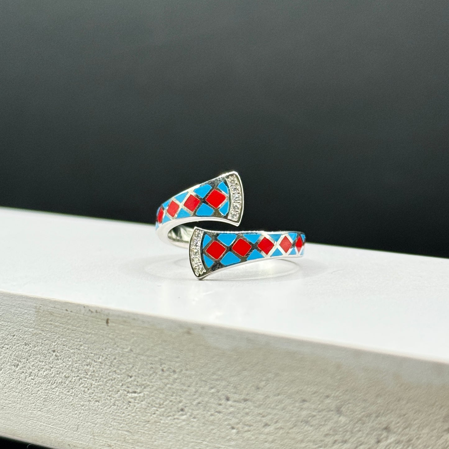 Scarlet Azure Ring