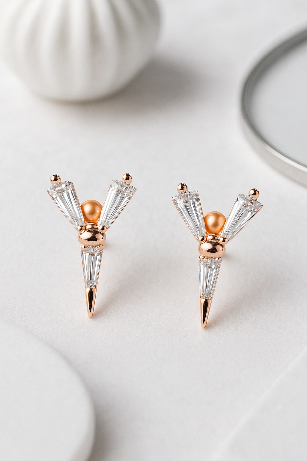 The Lumière V Studs | 925 Sterling Silver