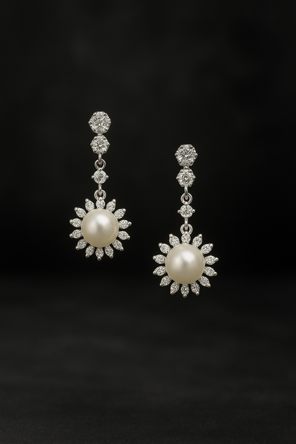 Luminara Pearl Earrings Sterling Silver