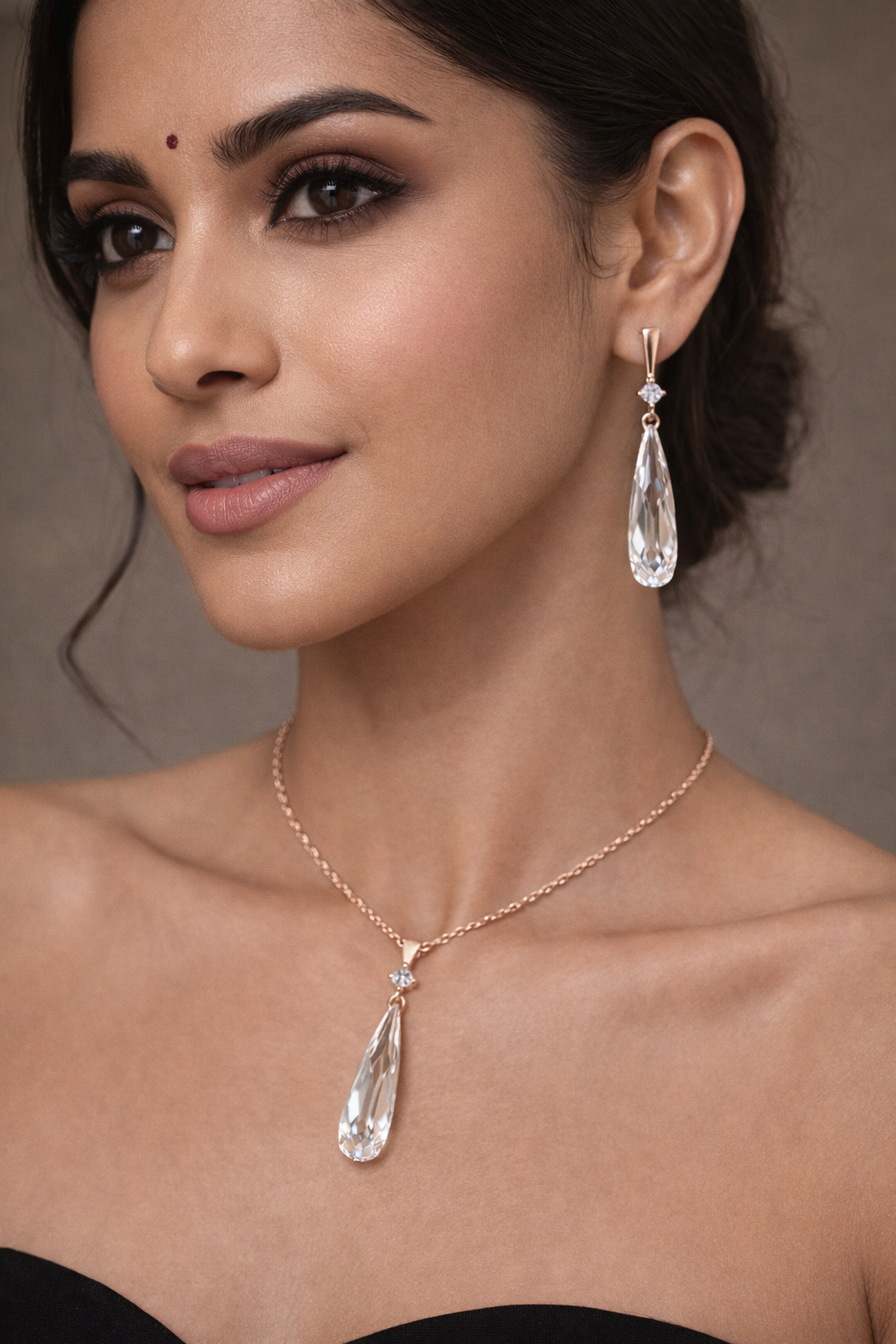 Elara Crystal Drop Set | 925 Sterling Silver