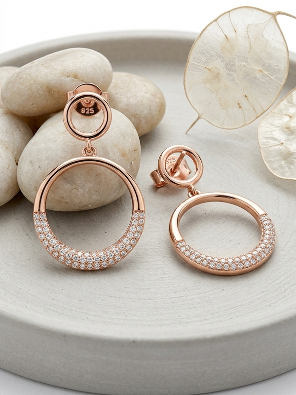 Noelle Halo Drops | 925 Sterling Silver