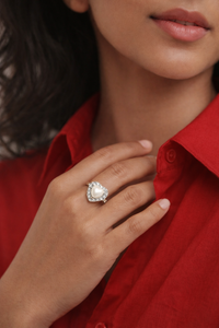 Éclat Pearl Love Ring | 925 Sterling Silver