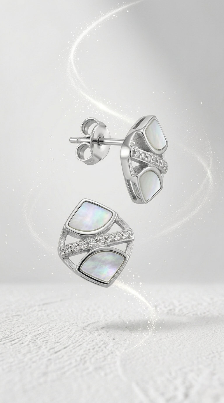 Averon Panel Studs | 925 Sterling Silver