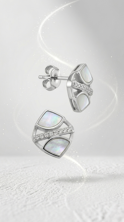 Averon Panel Studs | 925 Sterling Silver