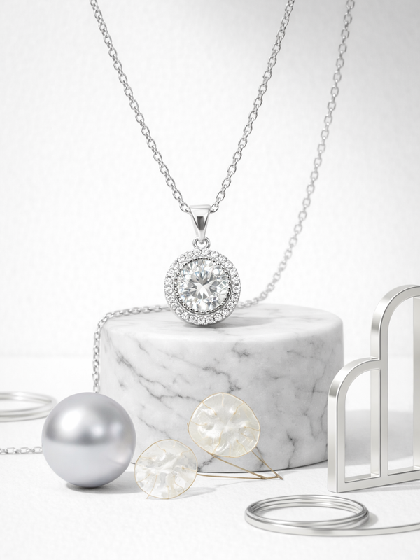 Évara Halo Glow Set | 925 Sterling Silver