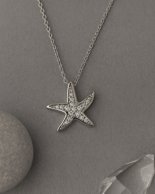 Astra Star Necklace Sterling Silver