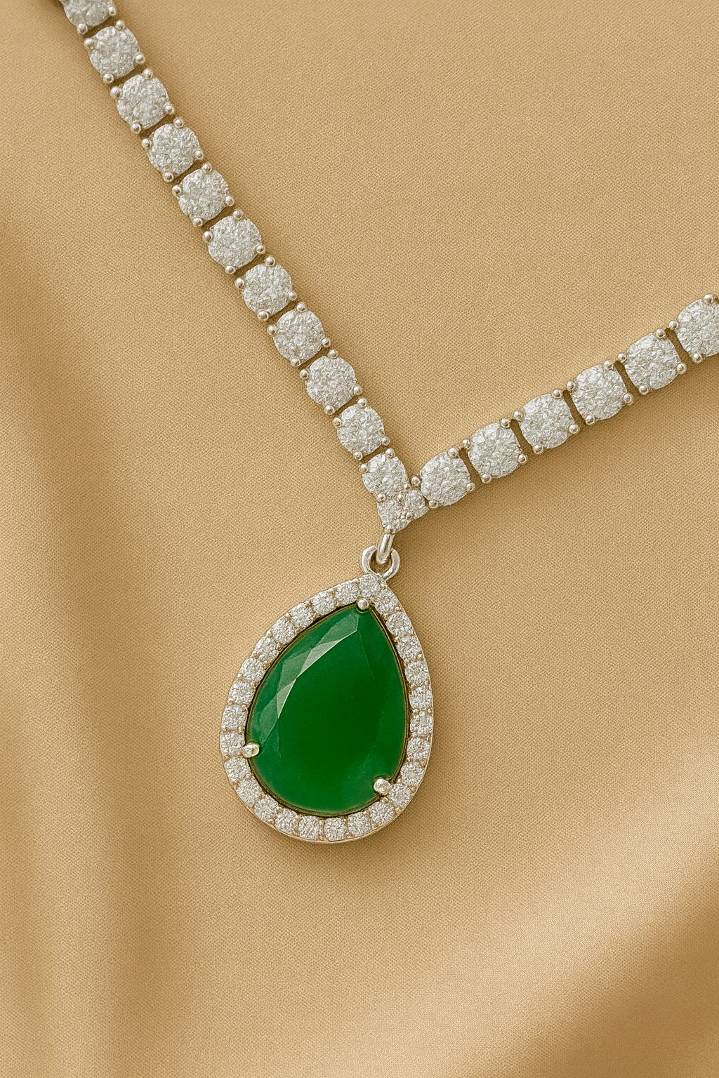 Emerald Royale Necklace Sterling Silver