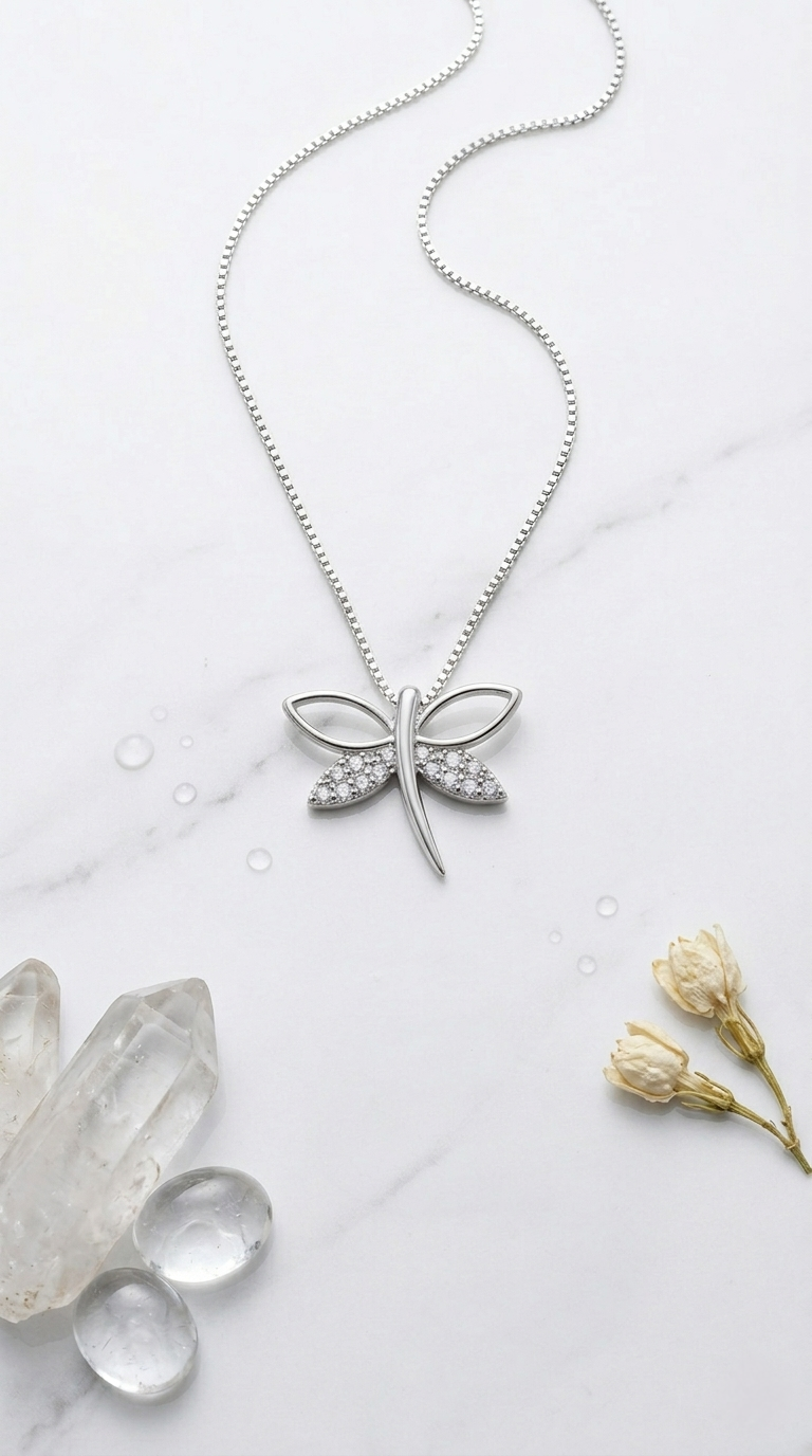 Elowen Dragonfly Pendant | 925 Sterling Silver