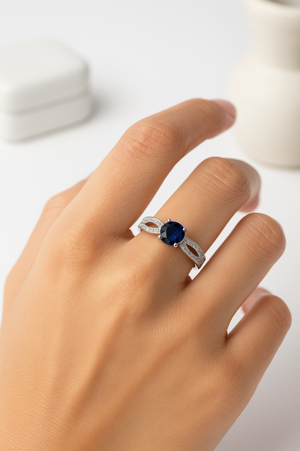 Midnight Embrace Ring - Sterling Silver