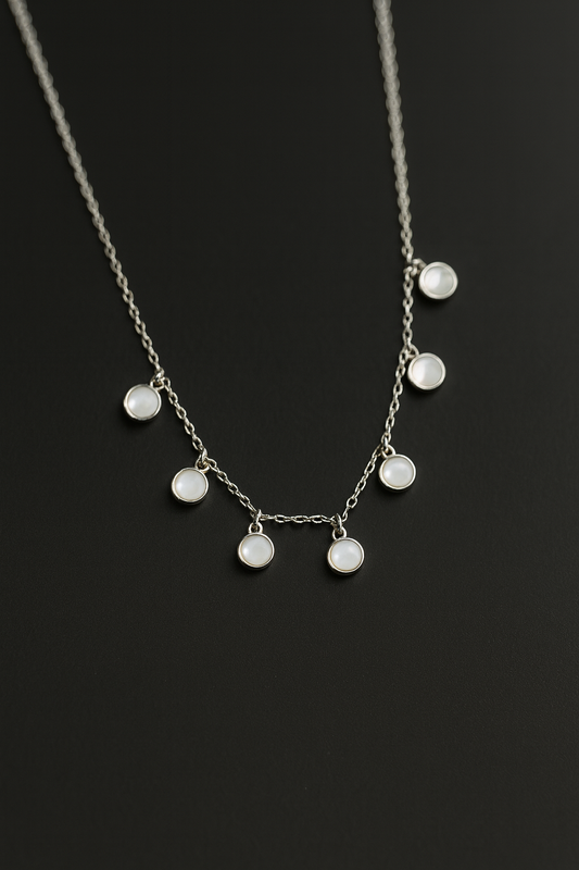 Luna Charm Sterling Silver Necklace