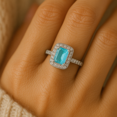 Aqua Ripple Ring