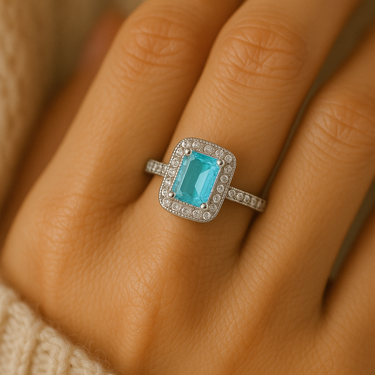 Aqua Ripple Ring