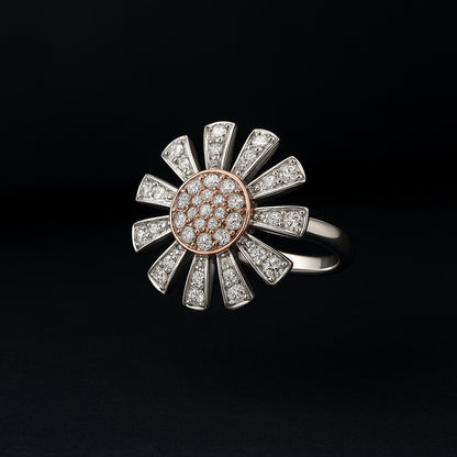 Petal Bloom Ring Sterling Silver