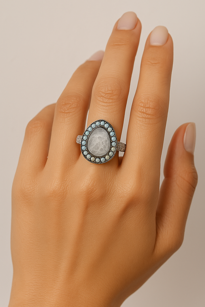 Lunar Mist Ring - Sterling Silver