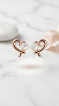 Étreinte Heart Studs | 925 Sterling Silver