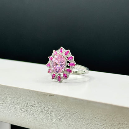 Pink Radiance Sterling Silver Ring
