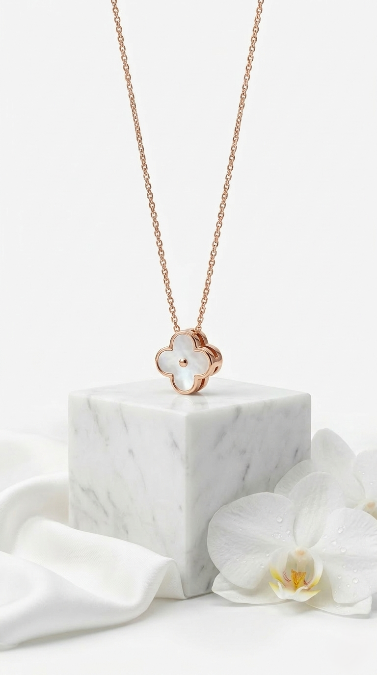 Evara Pearl Clover Pendant | 925 Sterling Silver