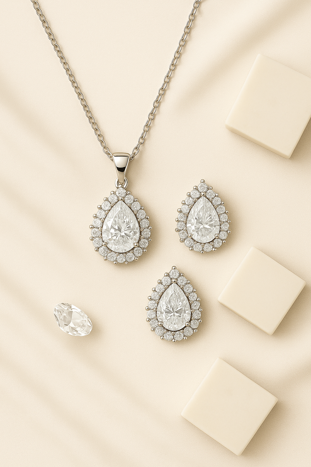 Lumière Pear Radiance Set | 925 Sterling Silver
