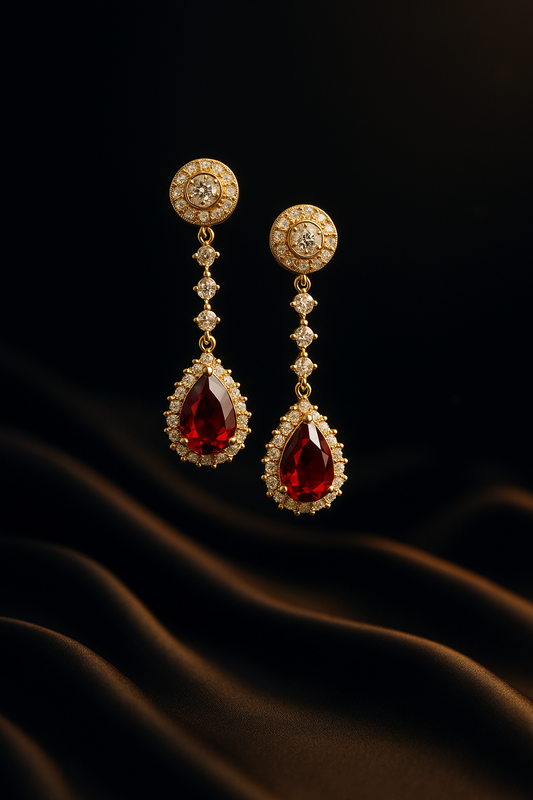 The Scarlet Statement Earrings - Sterling Silver