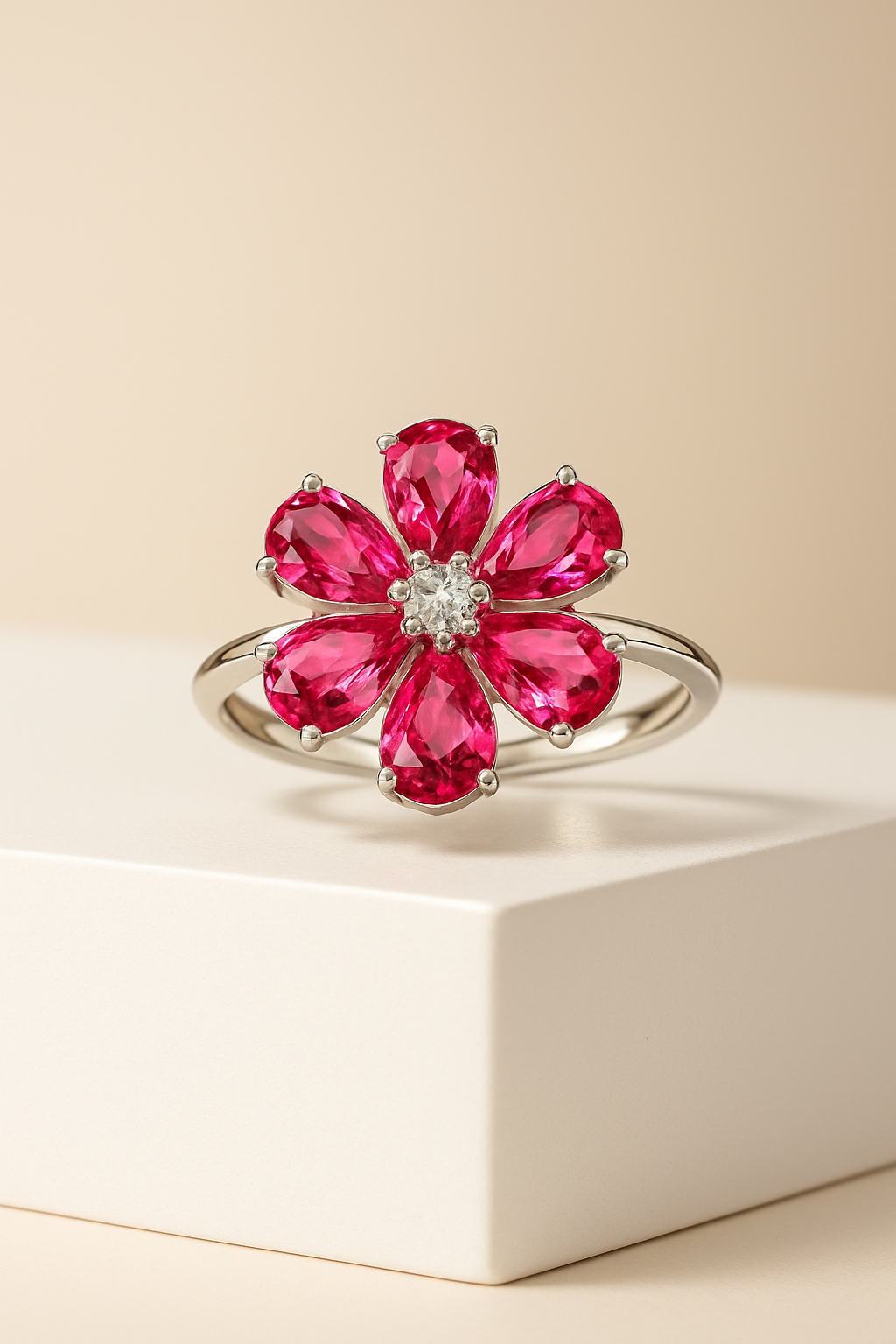 Rosette Bloom Ring - Sterling Silver