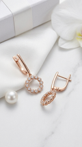 Oria Halo Drop Earrings | 925 Sterling Silver