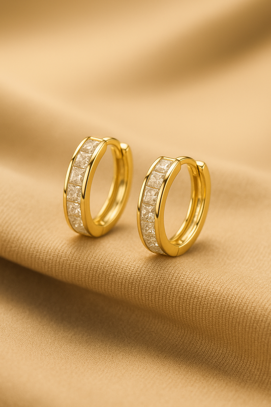 Celeste Glow Hoops - Demi Fine Sterling Silver