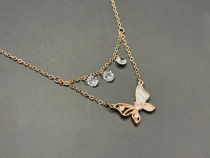 Butterfly Charm Layered Necklace