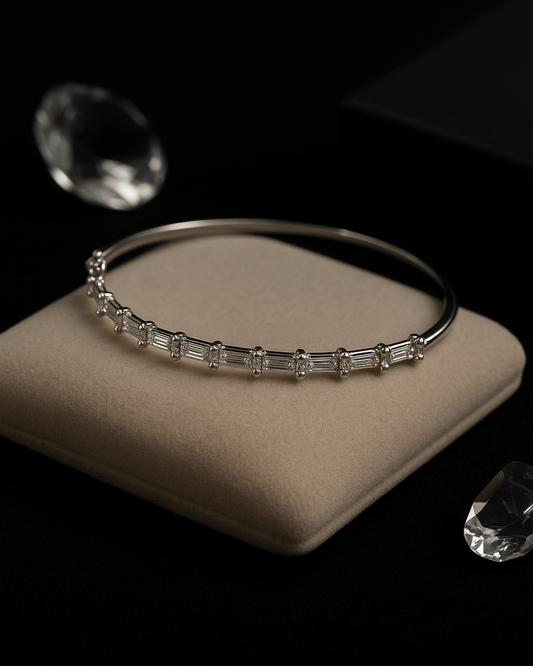 Linea Sparkle Kada Sterling Silver