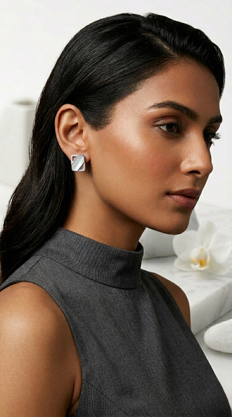 Averis Frame Studs | 925 Sterling Silver